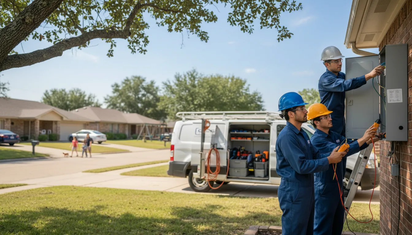 Certified electrician providing emergency electrical services in Dublin, TX